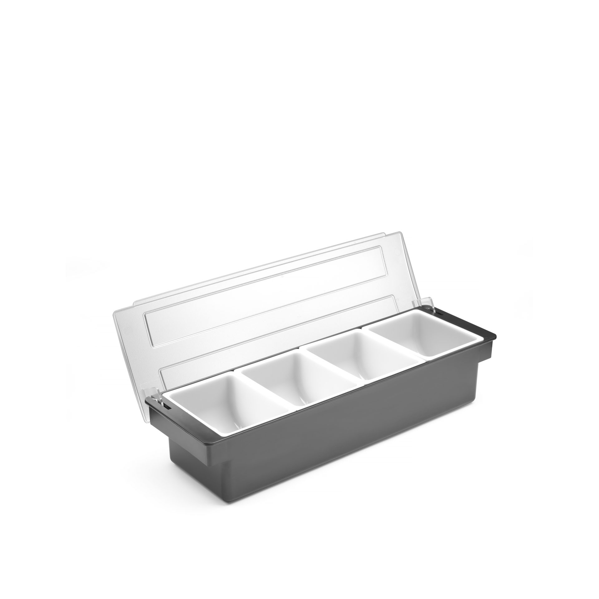 Caixa Condimentos 4 Divisões com Tampa 48X15X10CM