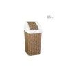 Papeleira com Tampa Basculante Quadrado Castanho 25l Papeleira com Tampa Basculante Quadrado Castanho 25l