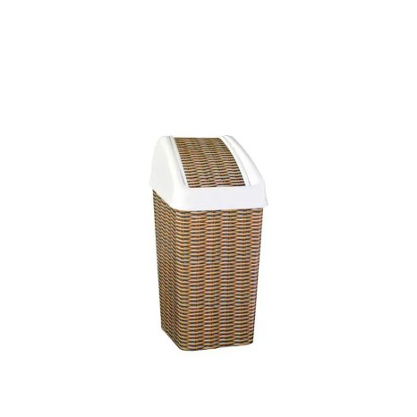 Papeleira com Tampa Basculante Quadrado Castanho 25l - Image product