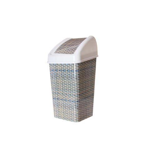 Papeleira com Tampa Basculante Quadrado Cinzento 25l - Image product
