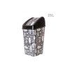 Papeleira com Tampa Basculante Quadrado Preto 25l Papeleira com Tampa Basculante Quadrado Preto 25l