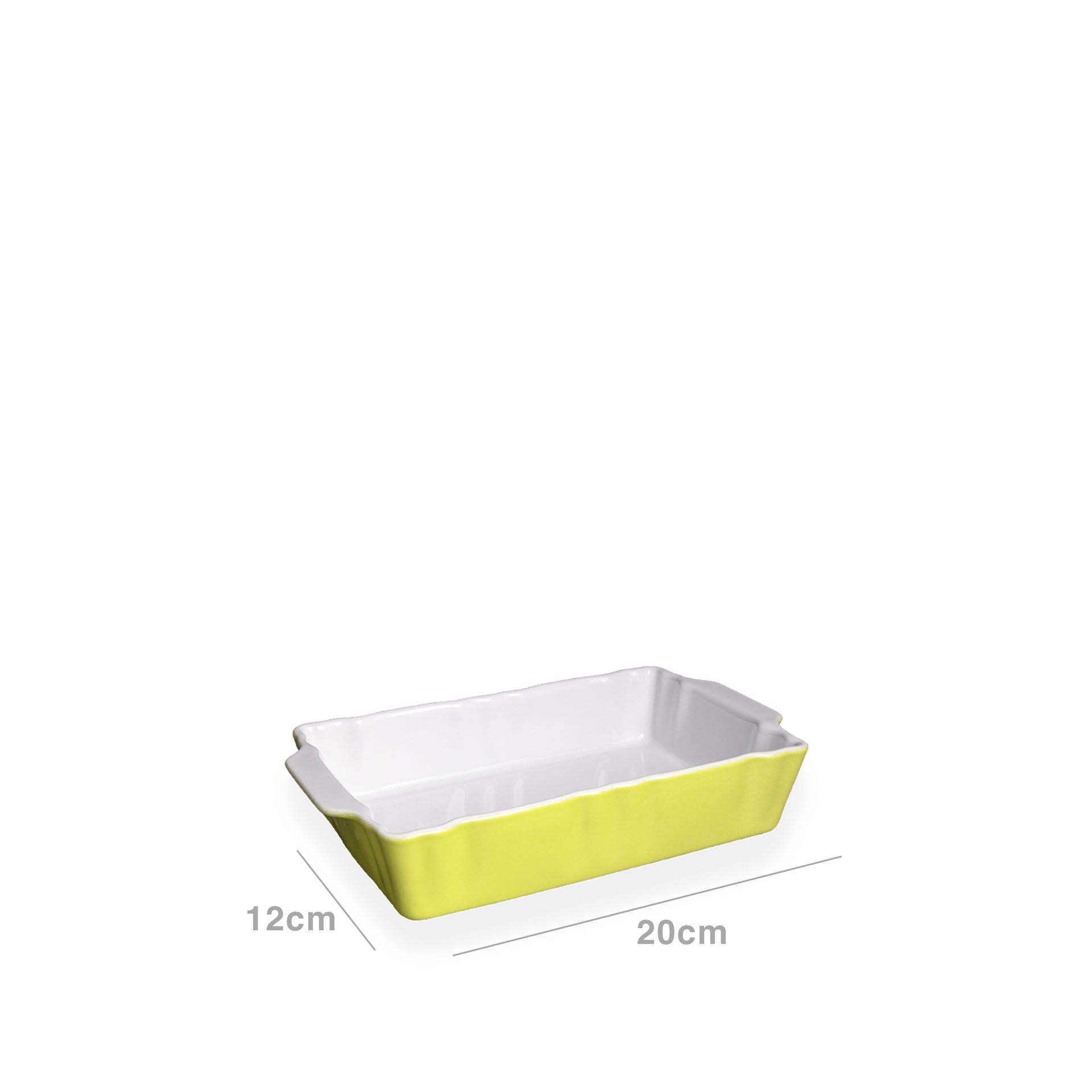 Assadeira Porcelana Retangular Verde 20X12CM