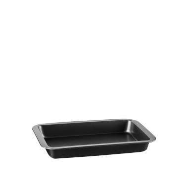 Assadeira Antiaderente Preta 36X23X4CM