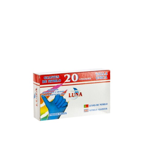 Luvas Nitrilo Luna Tamanho Único Azul Caixa 20 - Image product