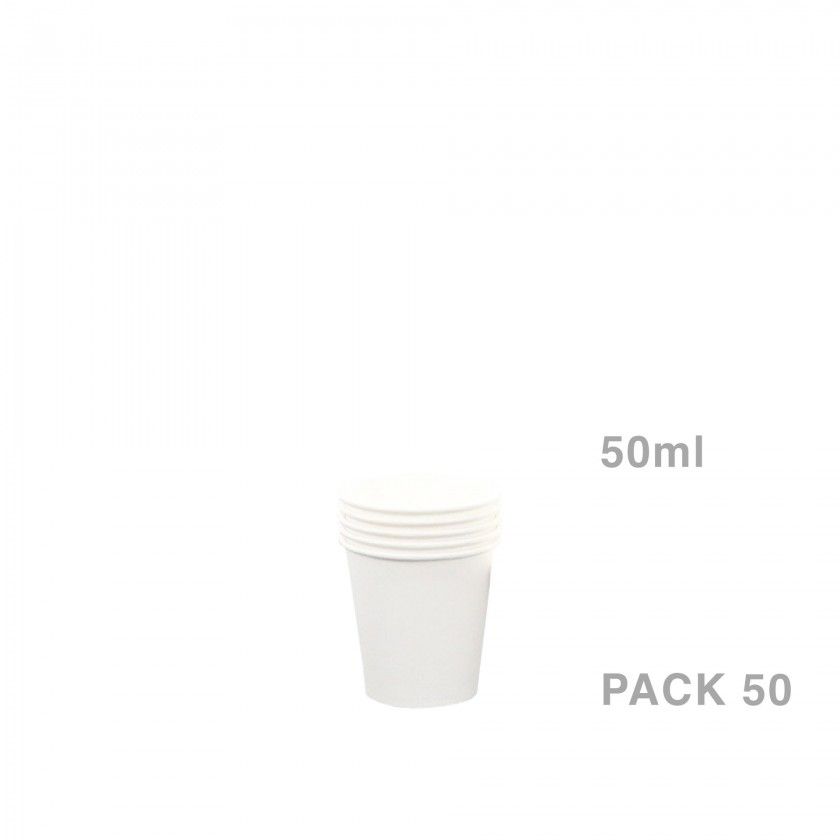 Copo Café Cartão Branco 60ML Pack 50 Copo Café Cartão Branco 60ML Pack 50