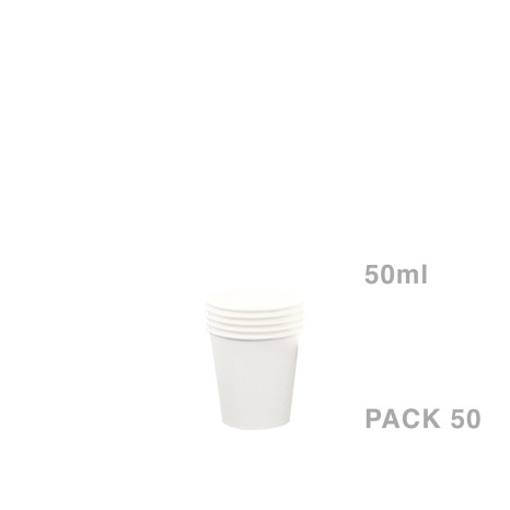 Copo Café Cartão Branco 60ML Pack 50 - Image product