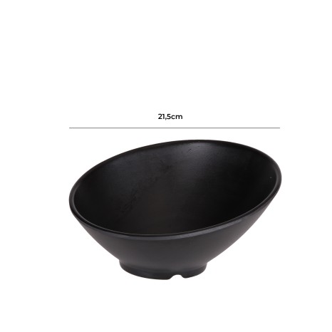 Taça Melamina Trattoria Preto 26.5cm - Image product