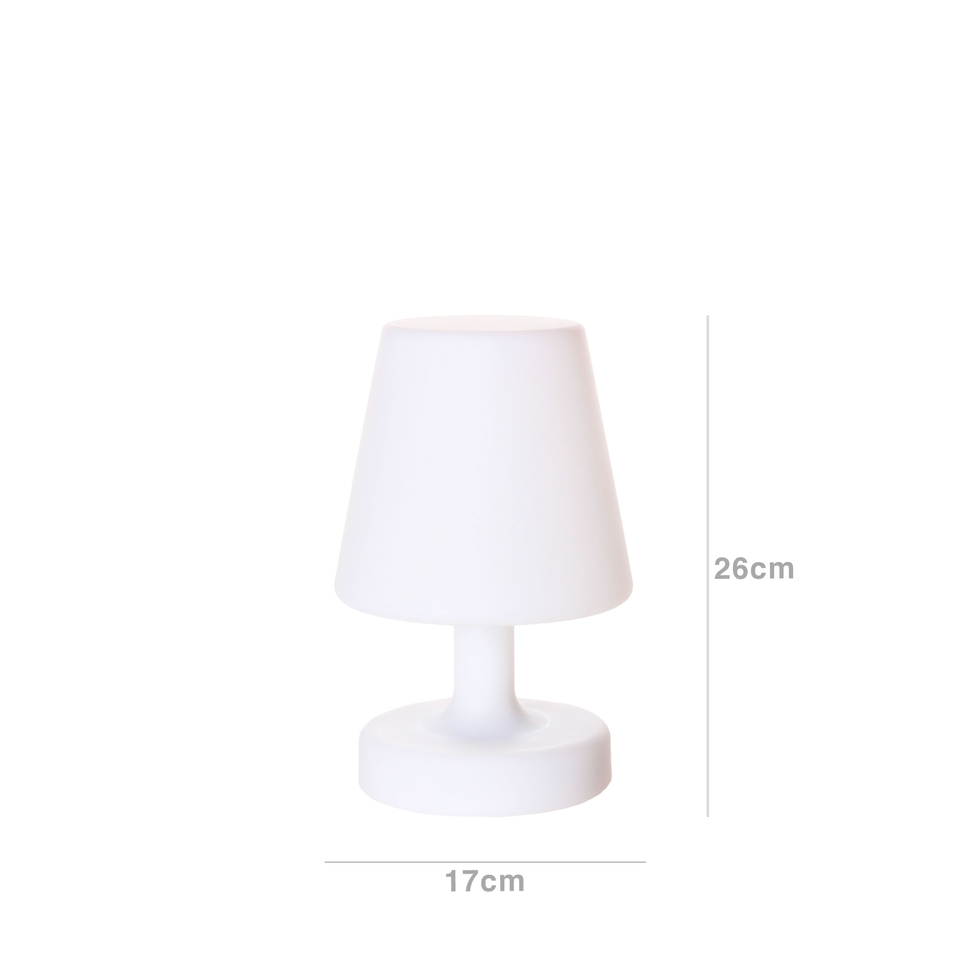 Candeeiro com Bateria Recarregável Multicor 17X17X26cm