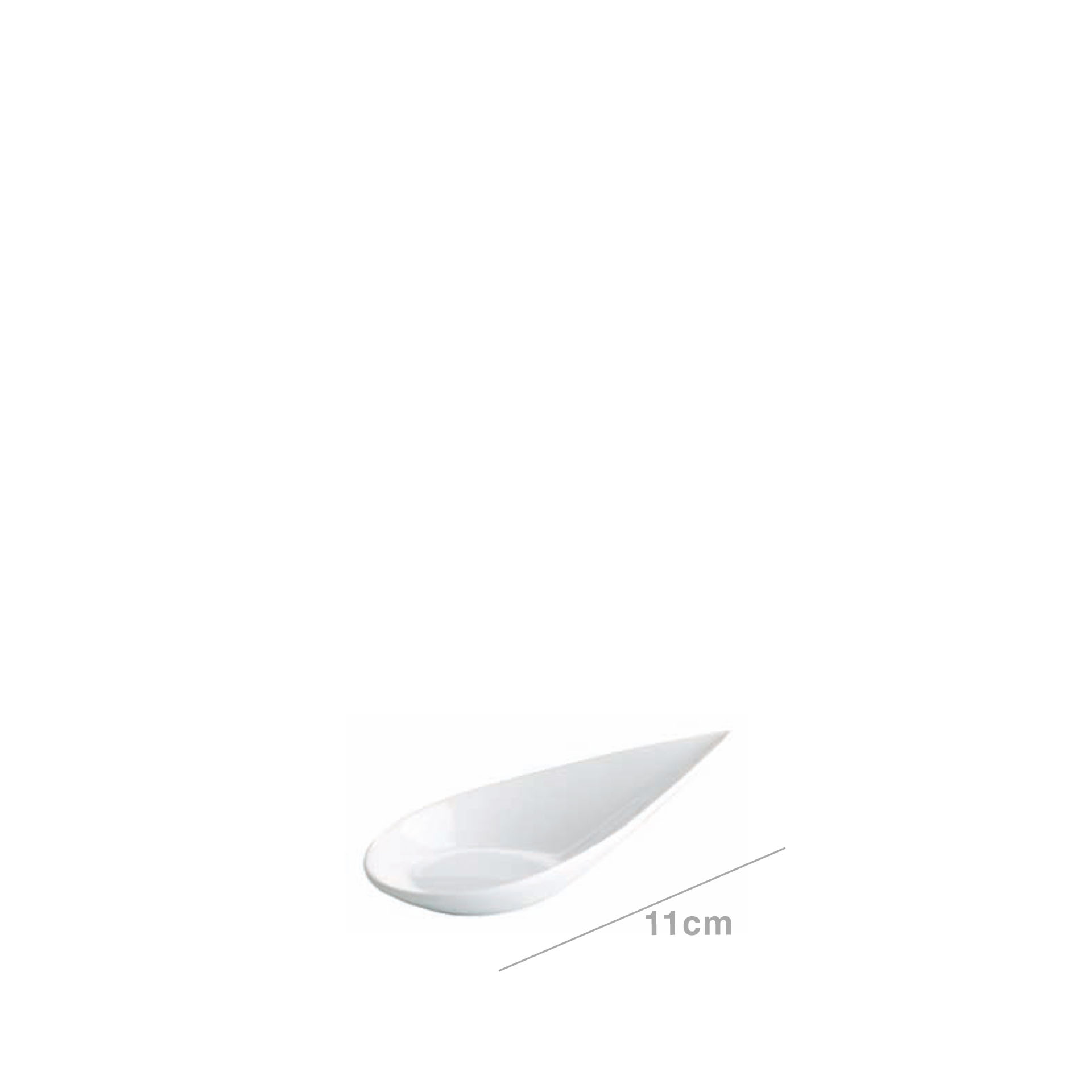 Colher Porcelana Branco 11X5X2.5cm
