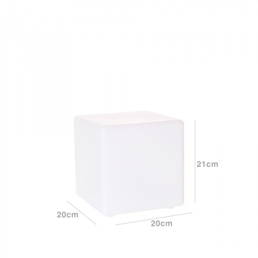 Candeeiro com Bateria Recarregável Multicor 20X20X21cm Candeeiro com Bateria Recarregável Multicor 20X20X21cm