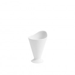 Cone Porcelana com P Branco 14X24cm