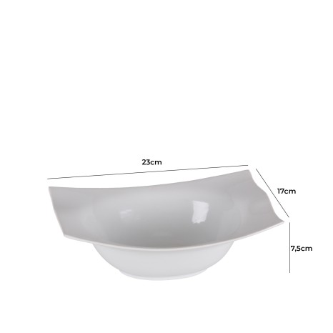 Prato Porcelana Amazzonia Branco 23X17X7.5cm - Image product