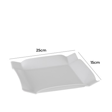 Prato Porcelana Habana Plano Branco 25X25X3.5cm
