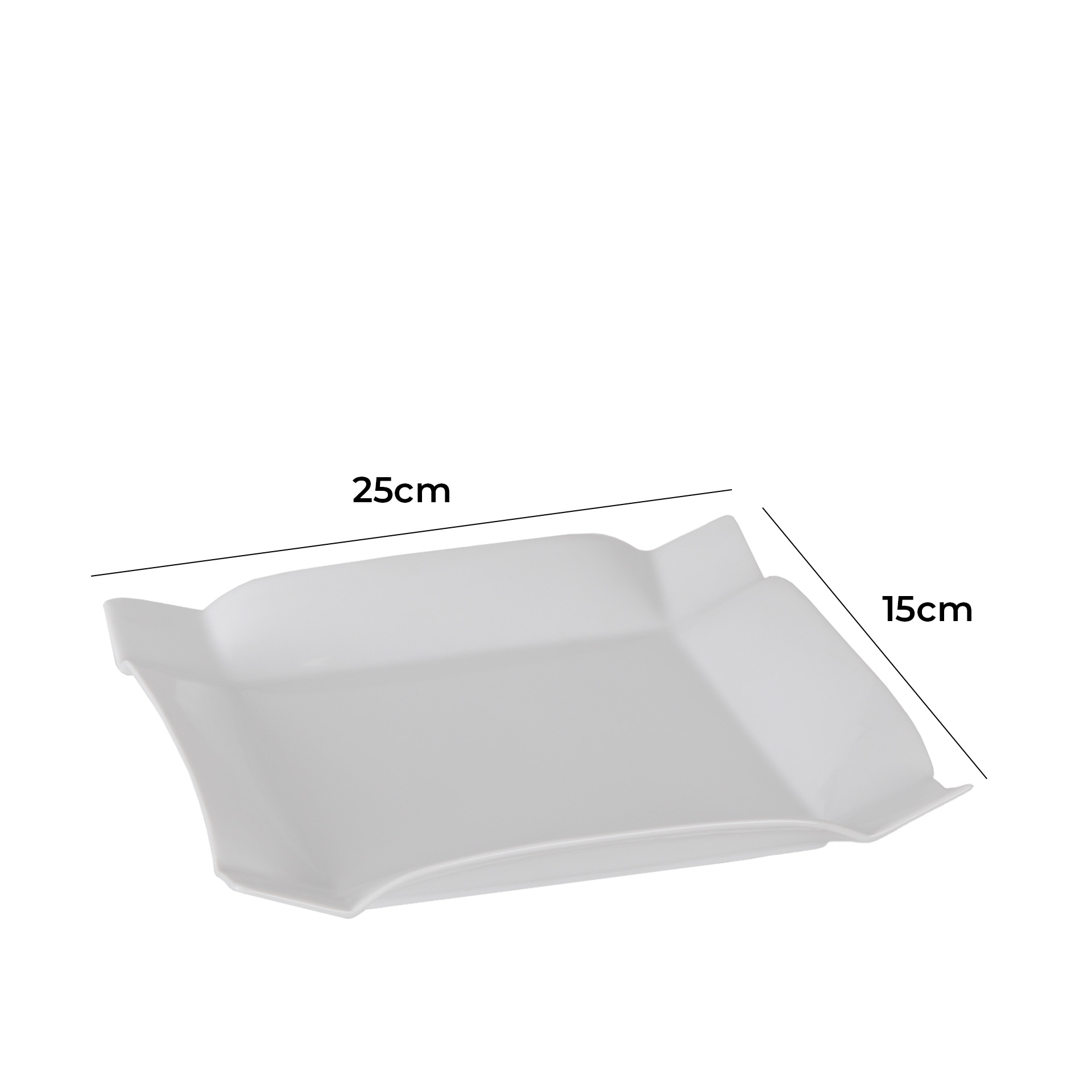 Prato Porcelana Habana Plano Branco 25X25X3.5cm