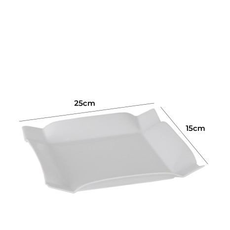 Prato Porcelana Habana Plano Branco 25X25X3.5cm - Image product