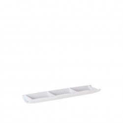 Bandeja 3 Compartimentos Retangular Branco 35X8.3X2cm