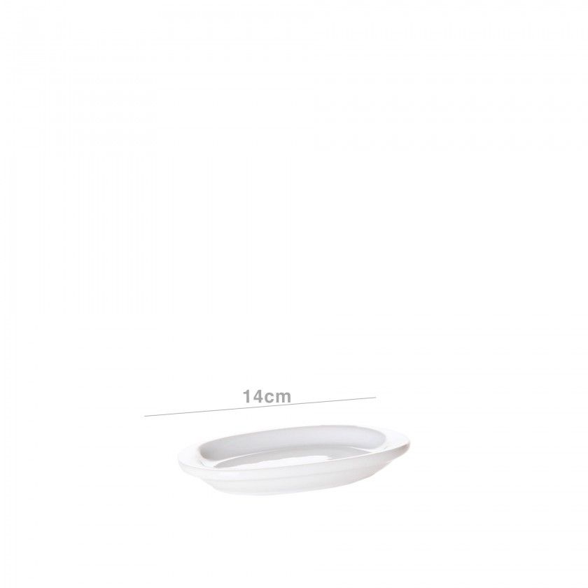Travessa Porcelana Degustação Branco 14X8.5X1.5cm Travessa Porcelana Degustação Branco 14X8.5X1.5cm