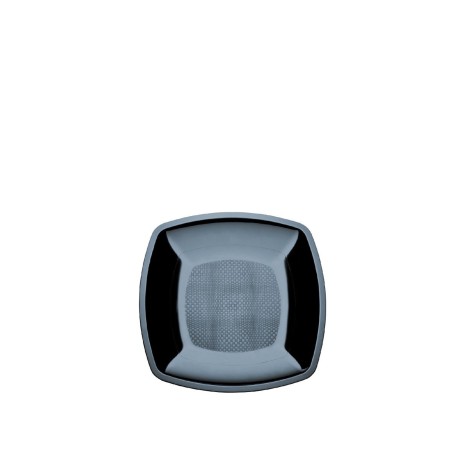 Prato Plástico Fingerfood Raso Preto 18cm Pack 25 - Image product