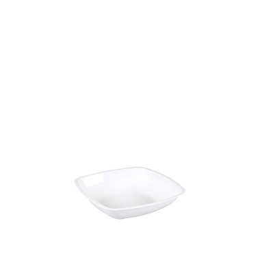 Prato Plástico Fingerfood Fundo Branco 18cm Pack 25