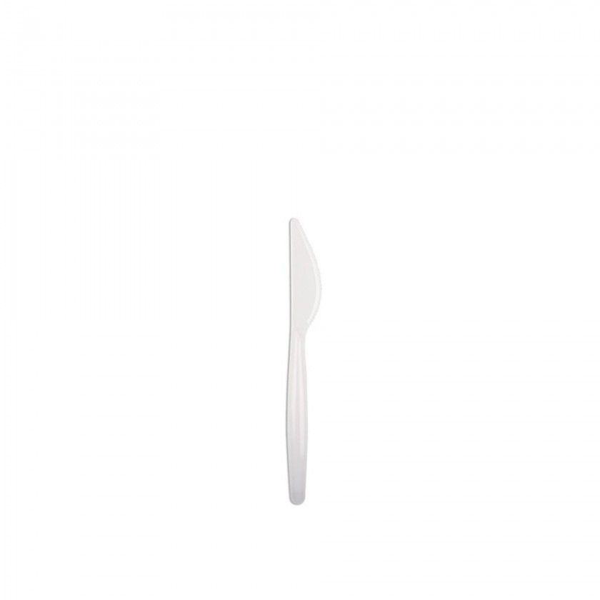 Faca Plstico Cristal Branco 19.6cm Pack 100