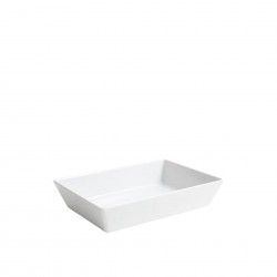 Travessa Melamina Retangular Branco 35X25X7cm