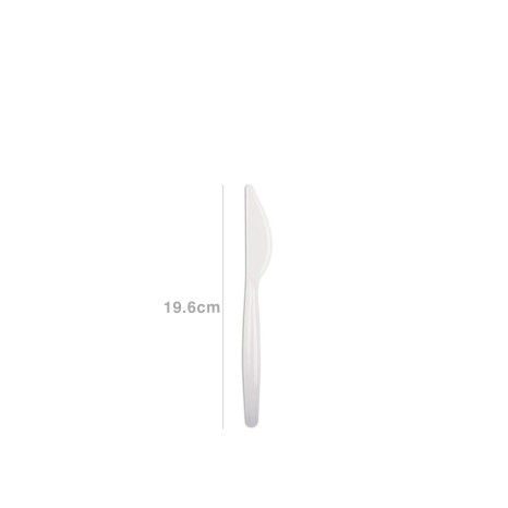 Faca Plástico Cristal Branco 19.6cm Pack 100 - Image product