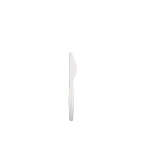 Faca Plástico Cristal Branco 19.6cm Pack 100 - Image product