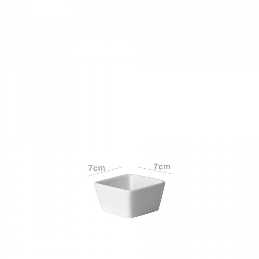 Saladeira Porcelana Orion Quadrada Branco 7X7X3.5cm Saladeira Porcelana Orion Quadrada Branco 7X7X3.5cm