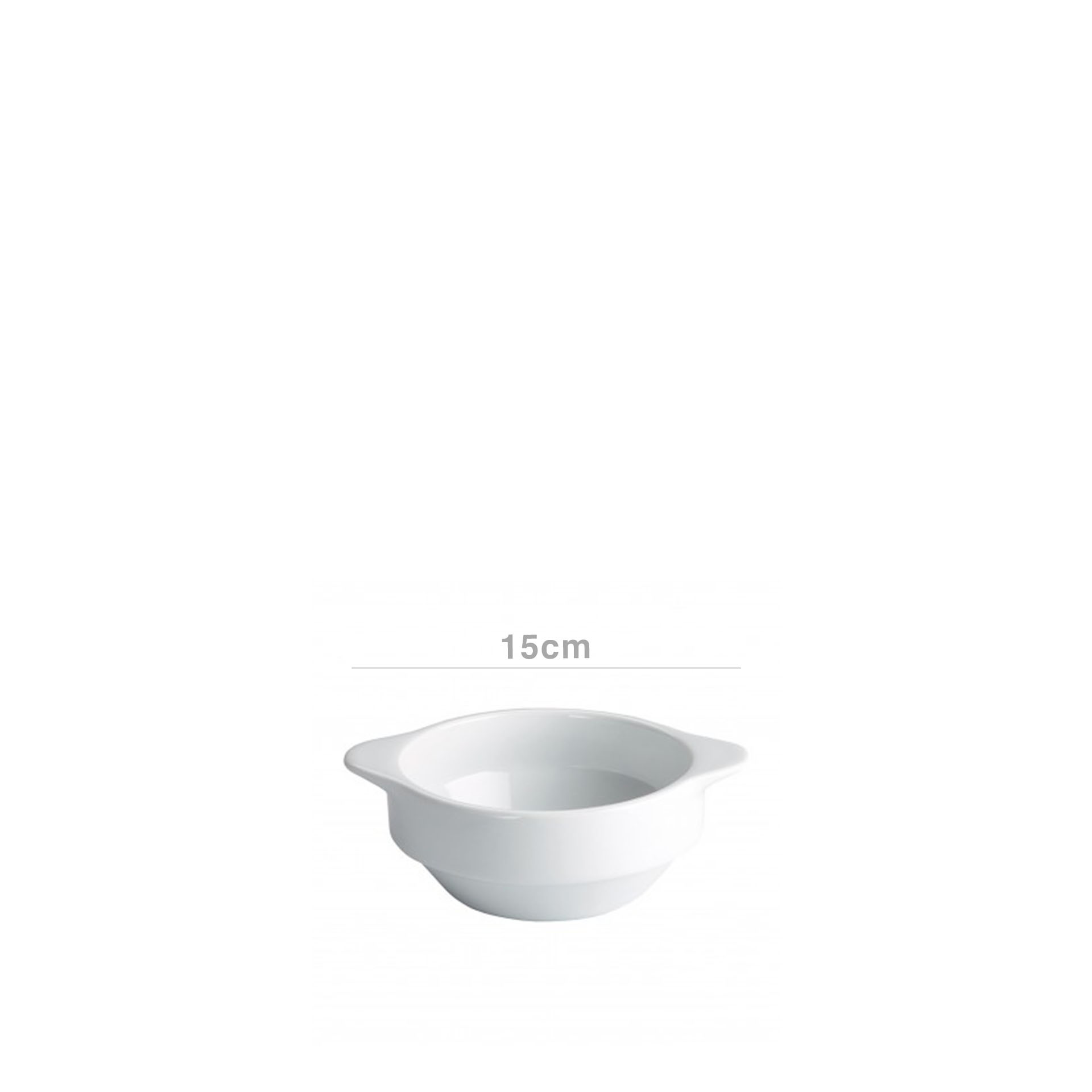 Tigela Melamina com Asas Branco 15cm