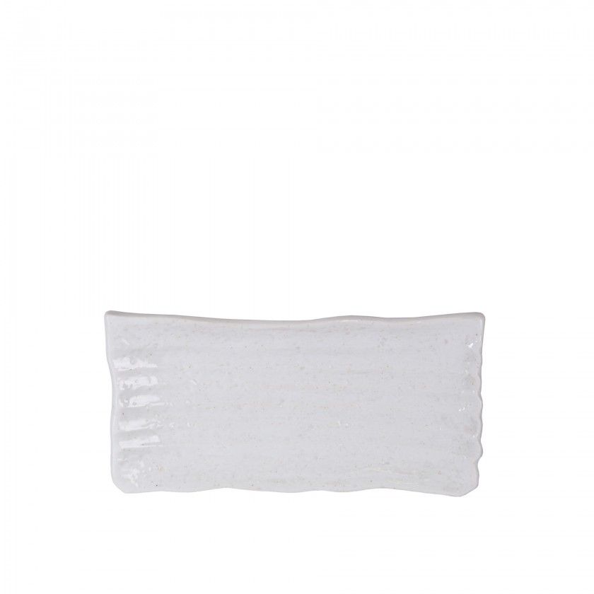 Travessa Melamina Retangular Branco 25X15X2,5cm