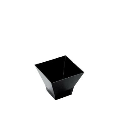 Taça Reutilizável Pagoda Fingerfood Preto 120ml Pack 25