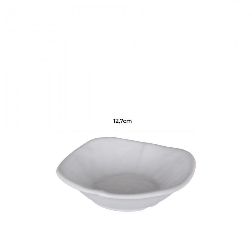 Taça Melamina Mamba Quadrada Branco 12.7cm Taça Melamina Mamba Quadrada Branco 12.7cm
