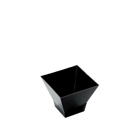 Taça Reutilizável Pagoda Fingerfood Preto 120ml Pack 25 - Image product
