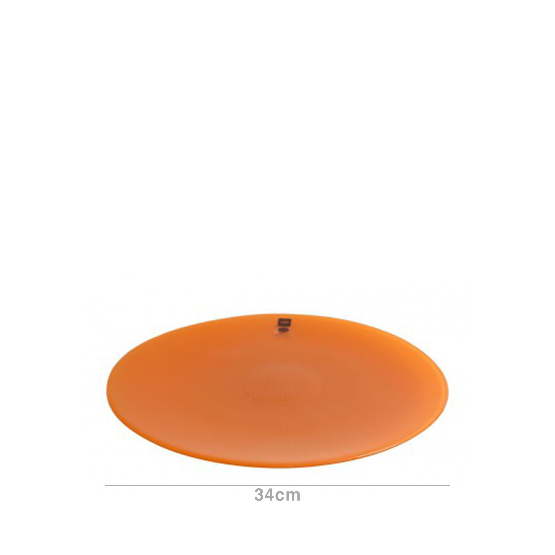 Prato Marcador Vidro Aster 34cm Laranja