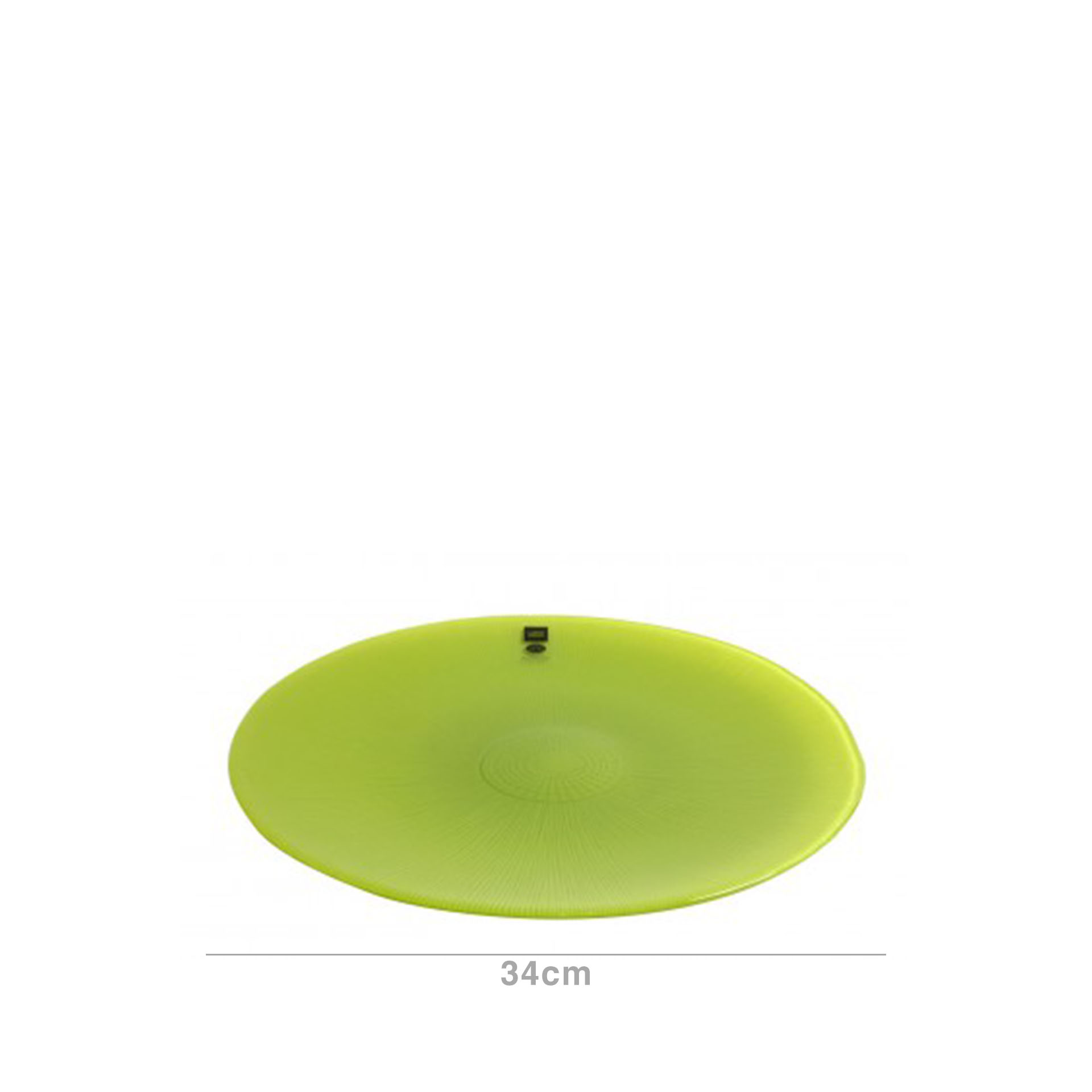 Prato Marcador Vidro Aster 34cm Verde