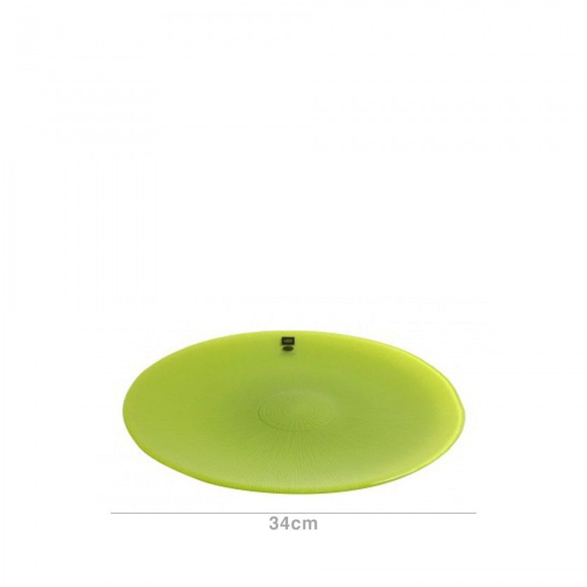 Prato Marcador Vidro Aster 34cm Verde Prato Marcador Vidro Aster 34cm Verde