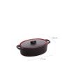 Caarola Charme Oval Preto 17X10X5cm