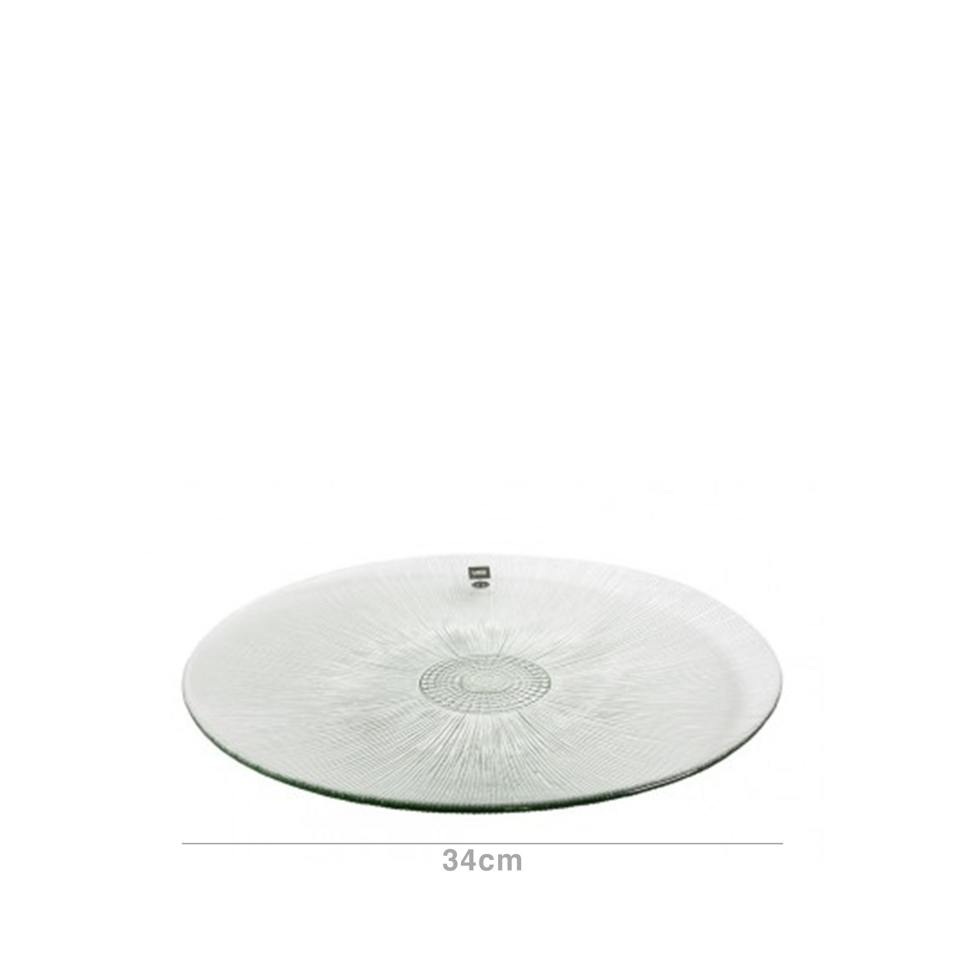 Prato Marcador Vidro Aster 34cm