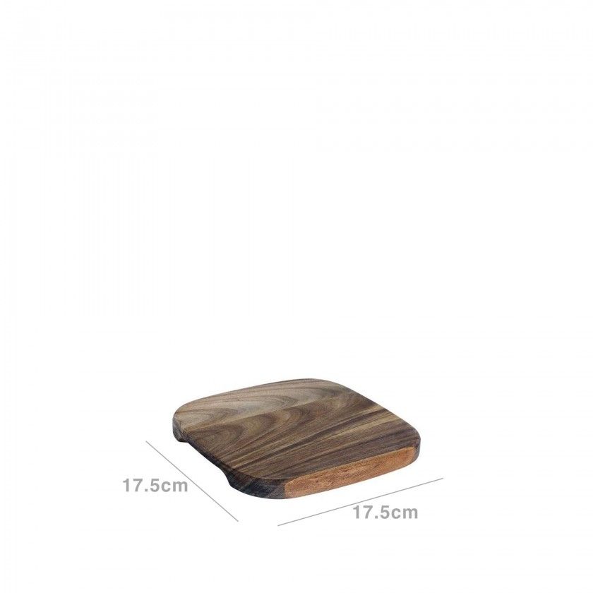 Tábua Acácia Quadrada Castanho 17.5X17.5X1.5cm Tábua Acácia Quadrada Castanho 17.5X17.5X1.5cm