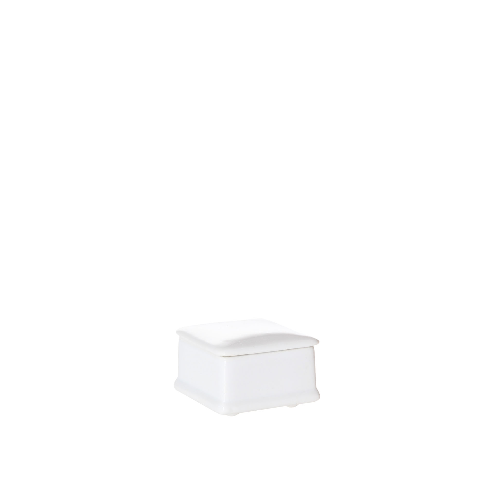 Caixa Porcelana Turismo Branco 6.5X6.5X4cm