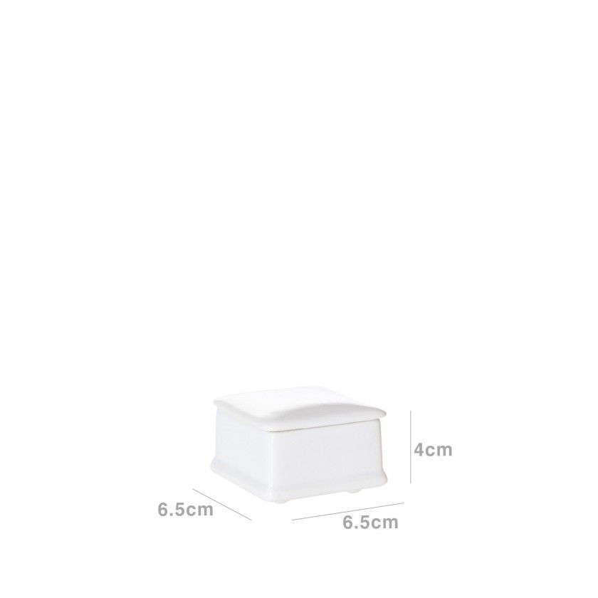 Caixa Porcelana Turismo Branco 6.5X6.5X4cm Caixa Porcelana Turismo Branco 6.5X6.5X4cm