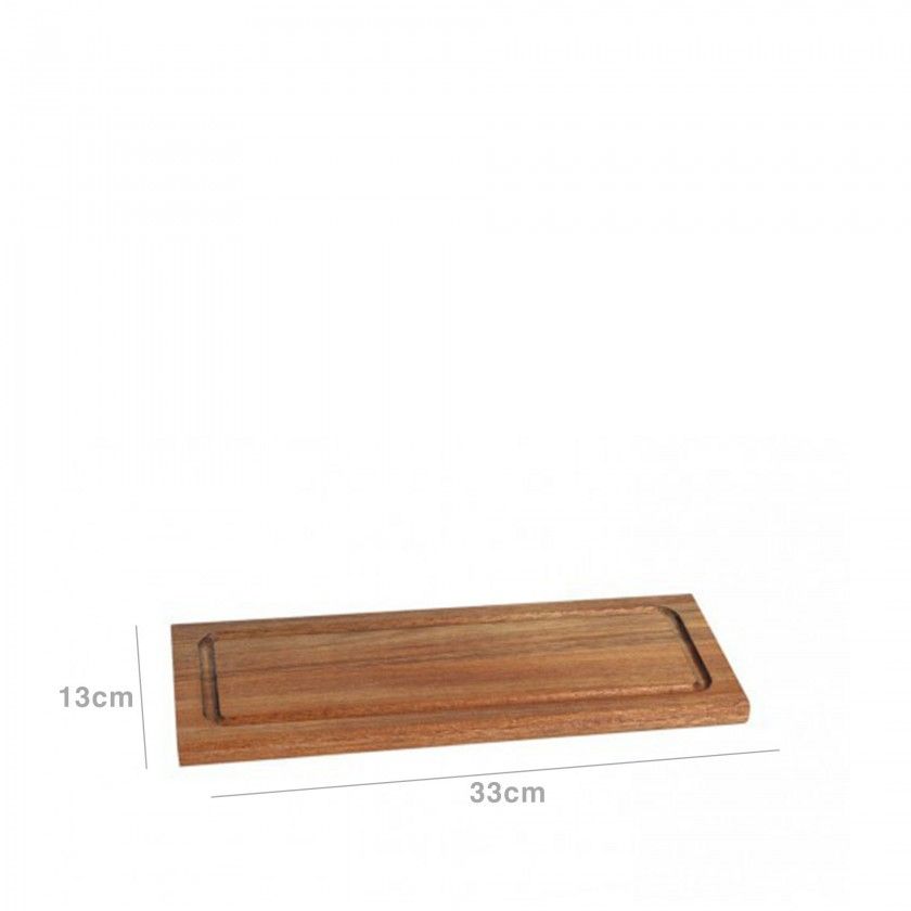 Tábua Acácia Retangular Castanho 33X13X1.5cm Tábua Acácia Retangular Castanho 33X13X1.5cm