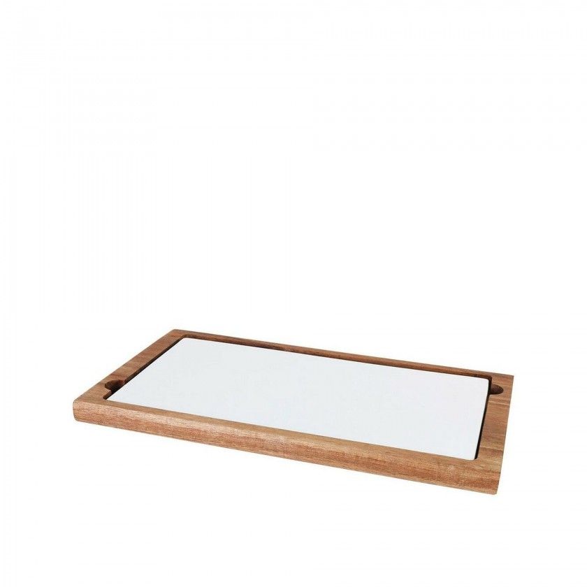 Suporte Accia com Bandeja Bege 37X20X2cm