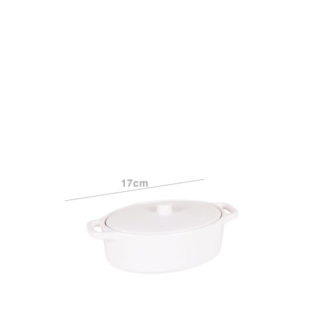 Caçarola Melamina Oval Branco 17X10X5cm - Image product