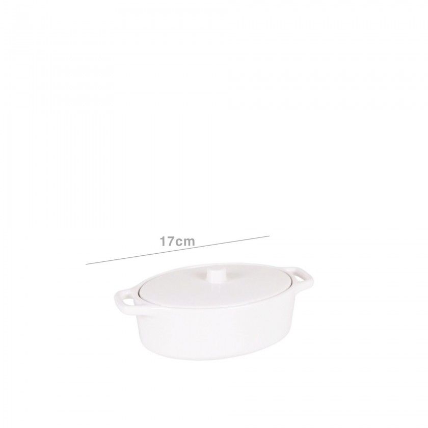Caçarola Melamina Oval Branco 17X10X5cm Caçarola Melamina Oval Branco 17X10X5cm