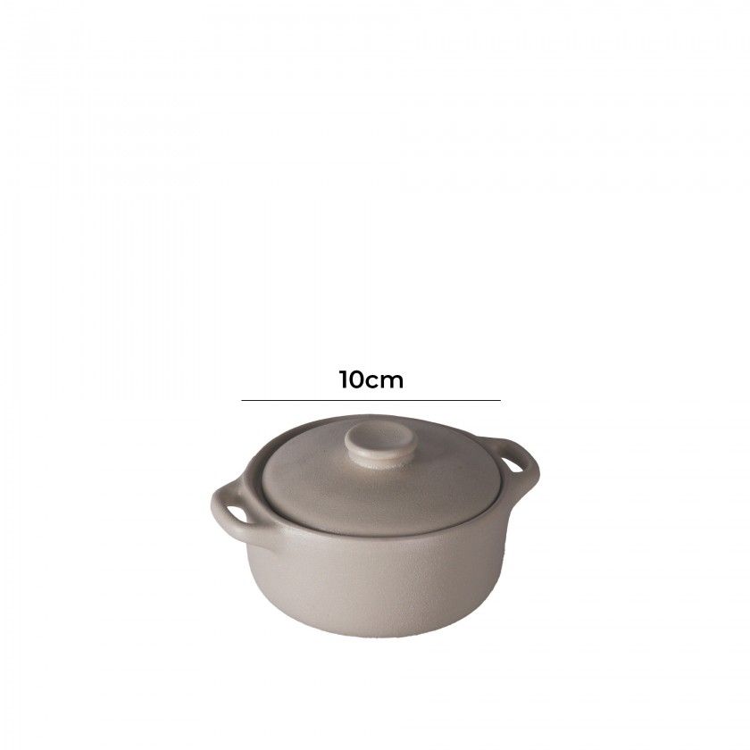 Caarola Charme Redondo Bege 10X13X5cm