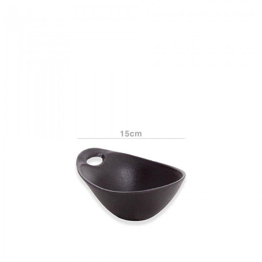 Taça Melamina Gourmand Perpignan Preto 15X12X6.5cm Taça Melamina Gourmand Perpignan Preto 15X12X6.5cm