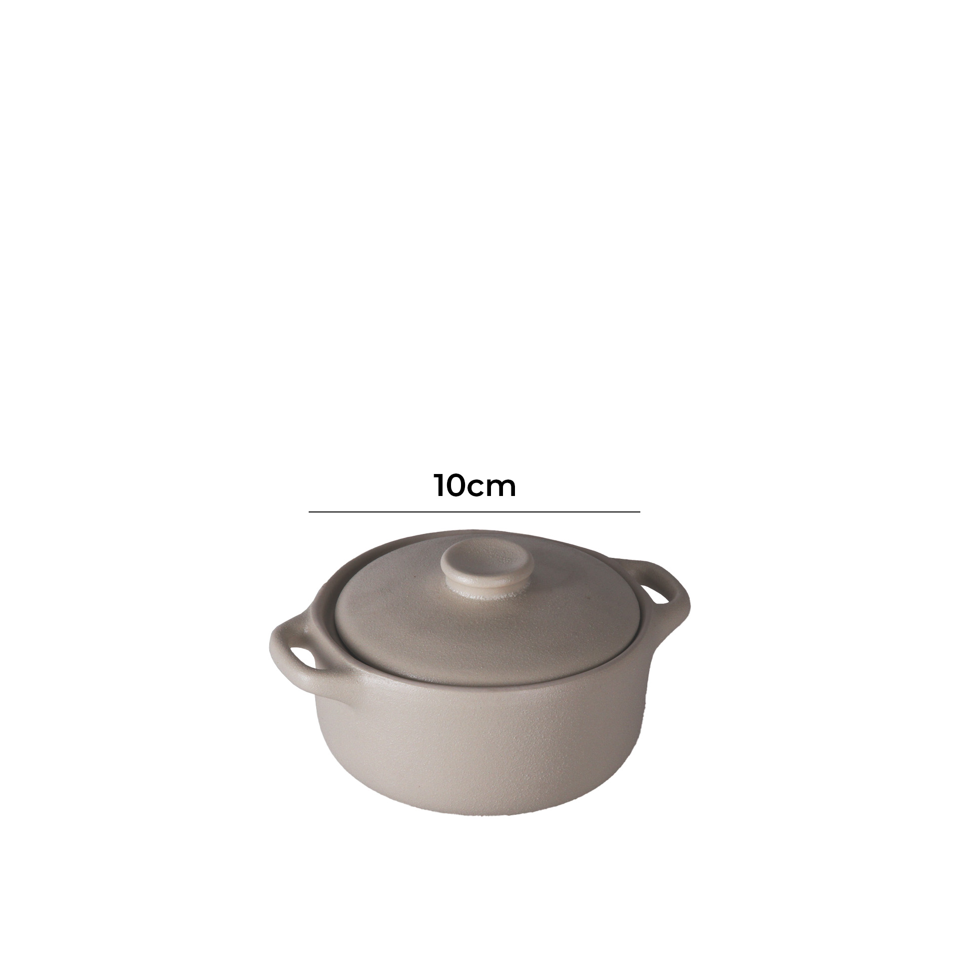 Caçarola Charme Redondo Bege 10X13X5cm