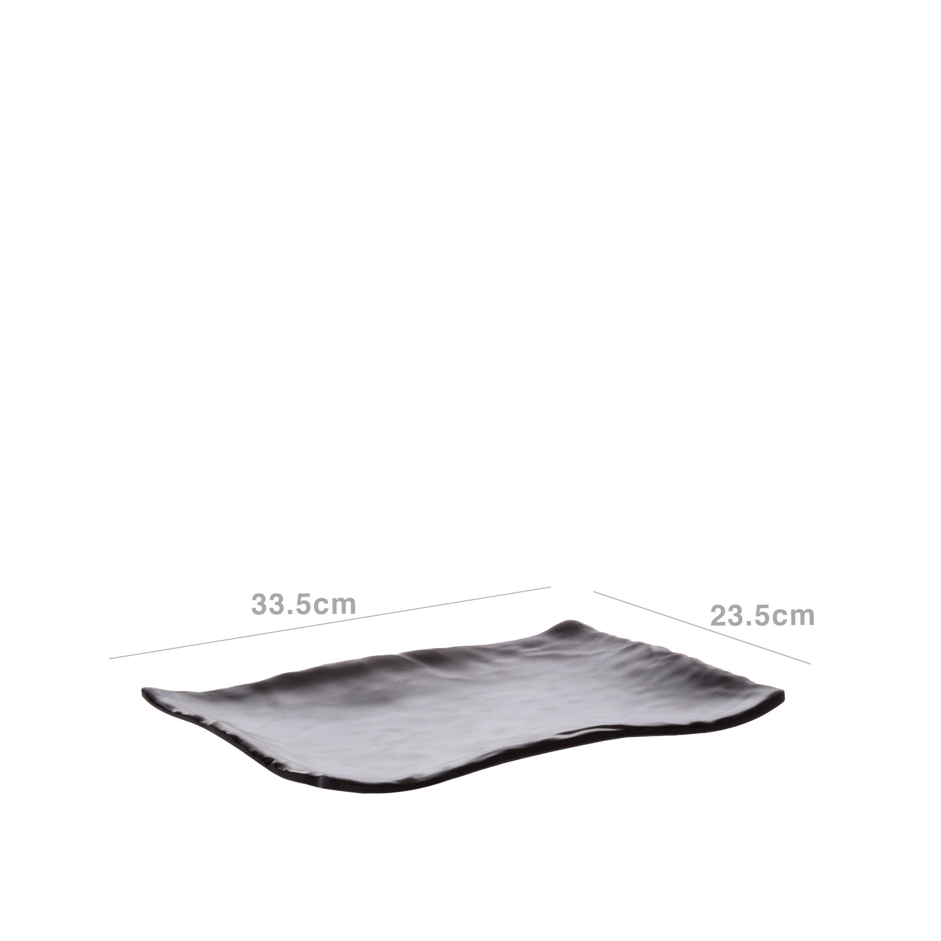 Bandeja Terra Negra Retangular Preto 33.5X23.5cm