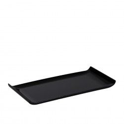 Bandeja Melamina Harvest Retangular Preto 30X14X3cm